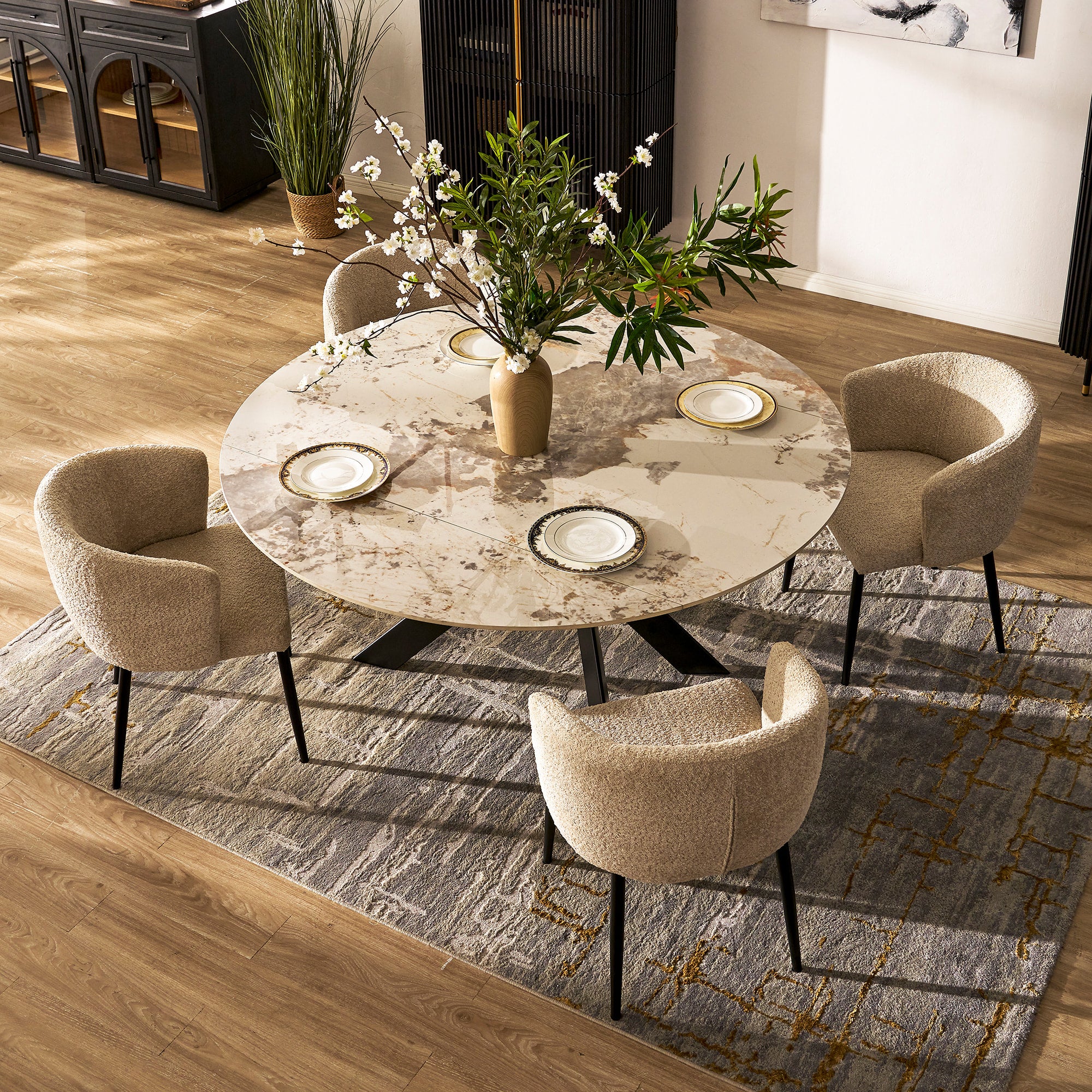 Labarthe Round Sintered Stone Dining Table 160cm