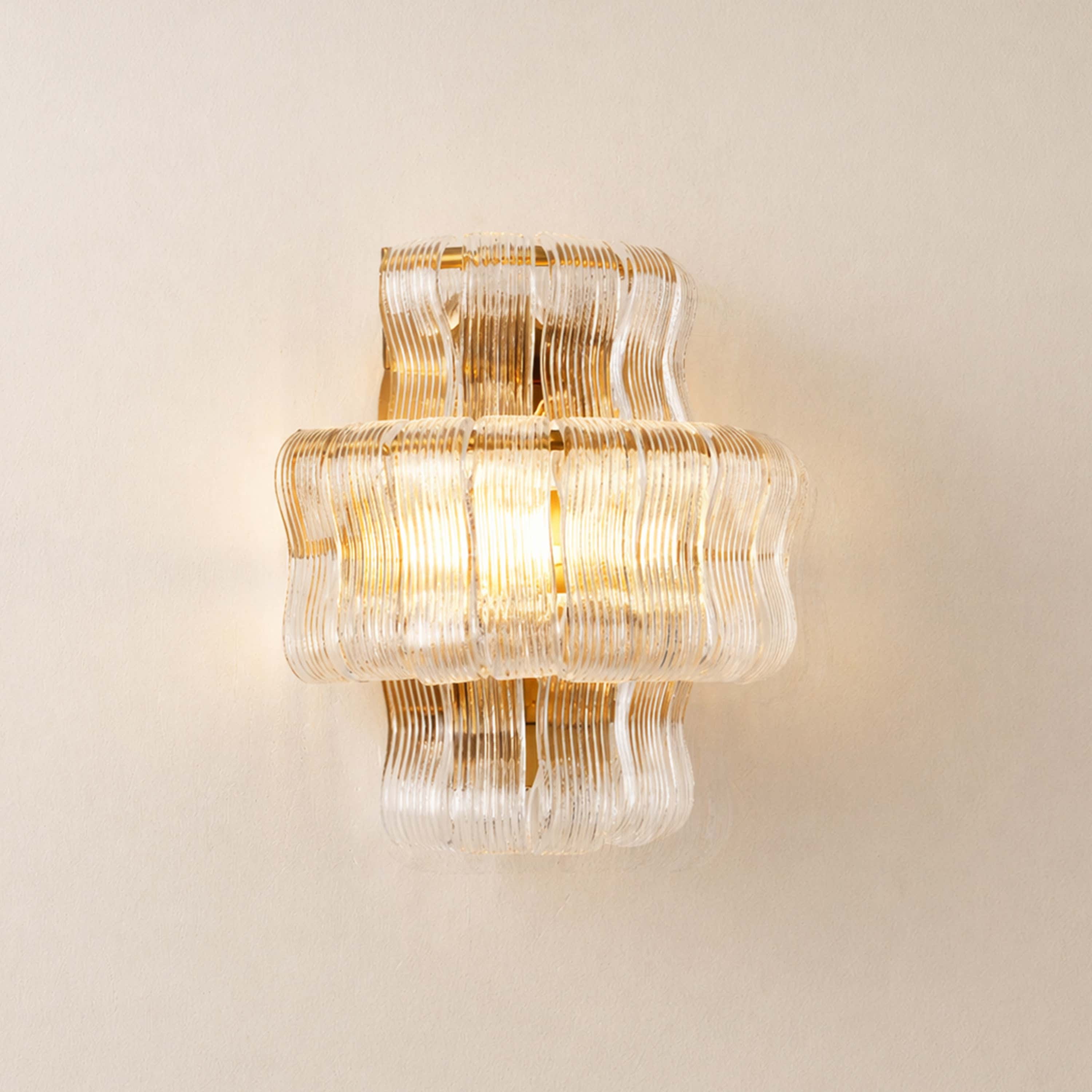 Ondalia Tiered Glass Wall Sconce