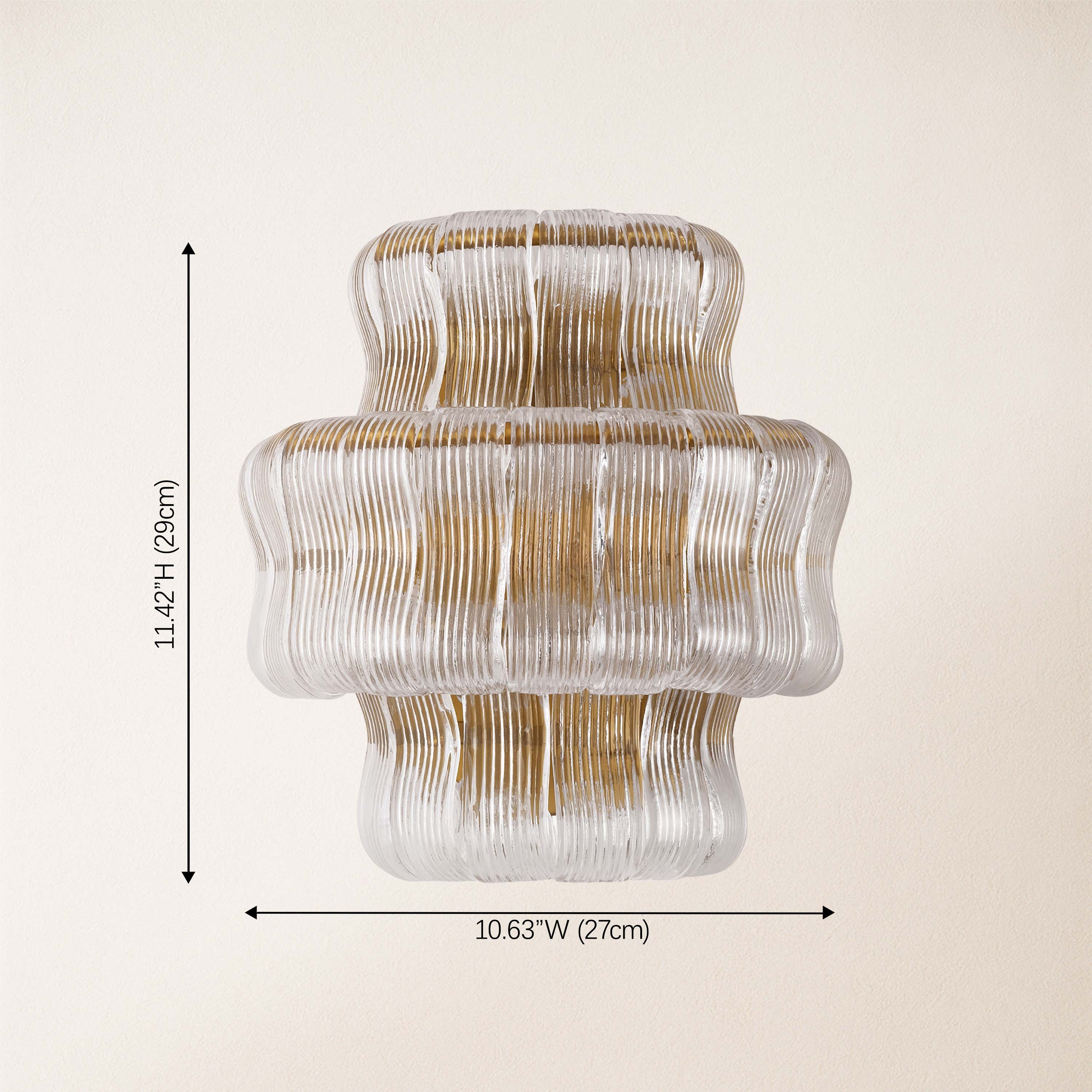 Ondalia Tiered Glass Wall Sconce