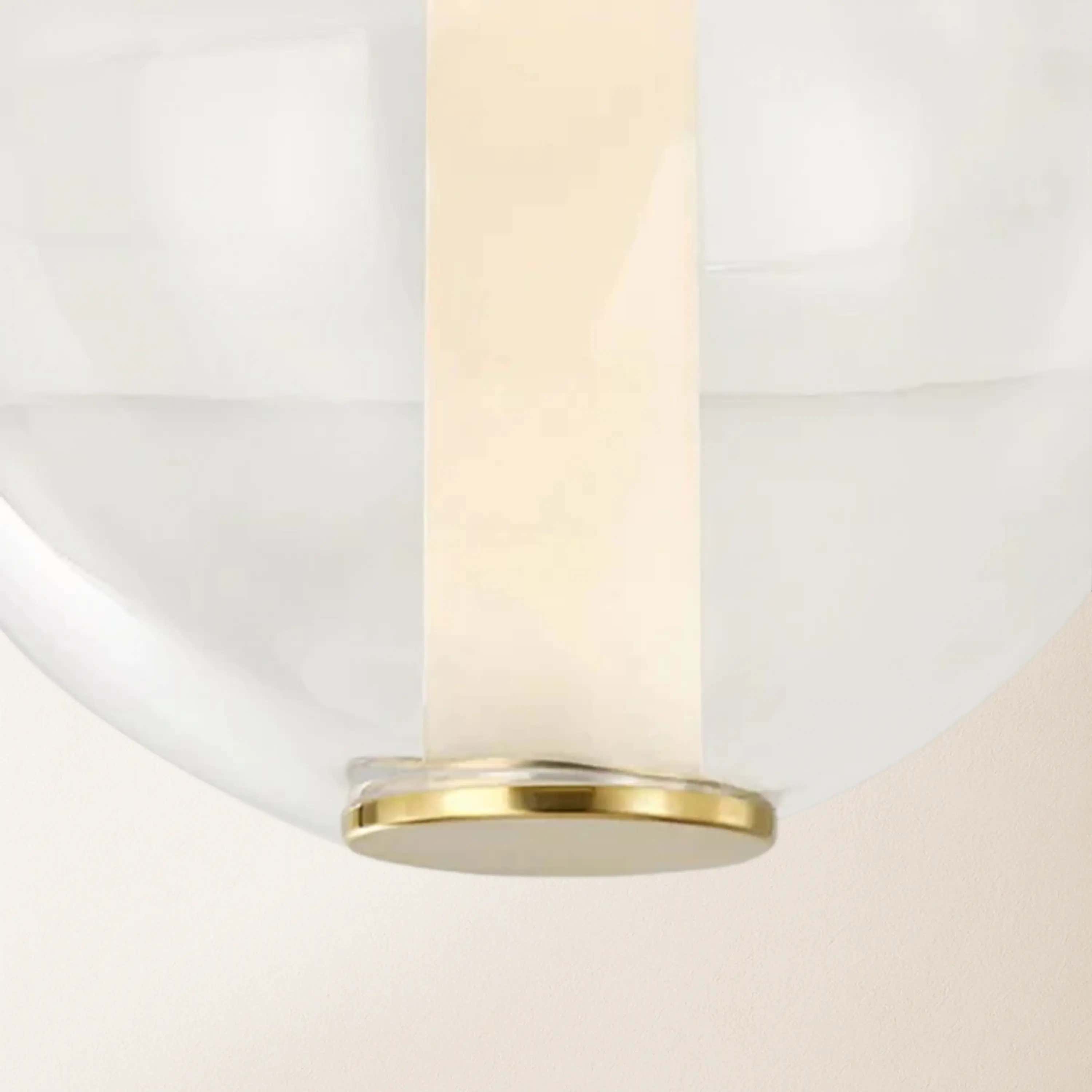 Auroba Alabaster Tube Glass Globe Pendant 14''D