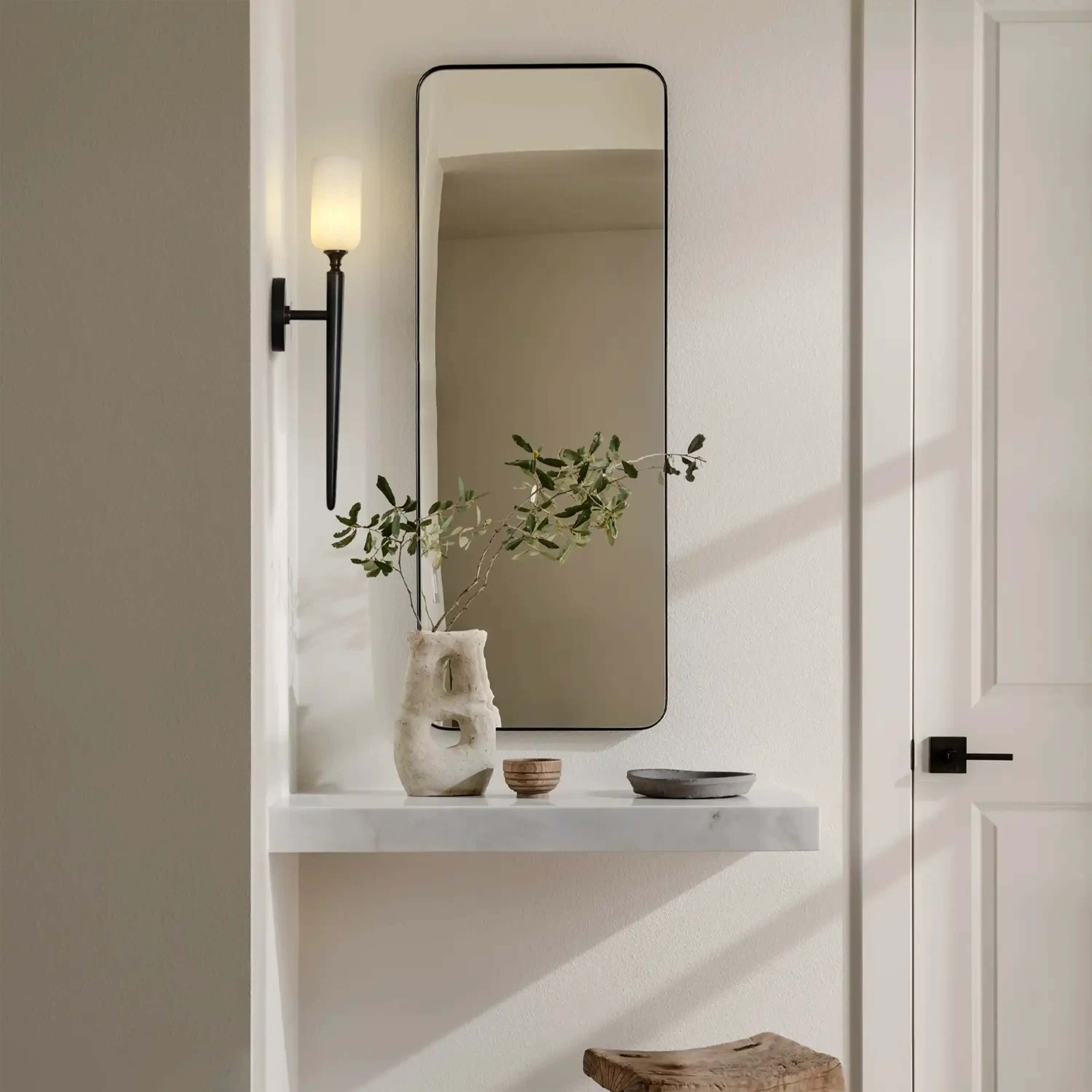 Axis Alabaster 1 Light Wall Sconce 22"H