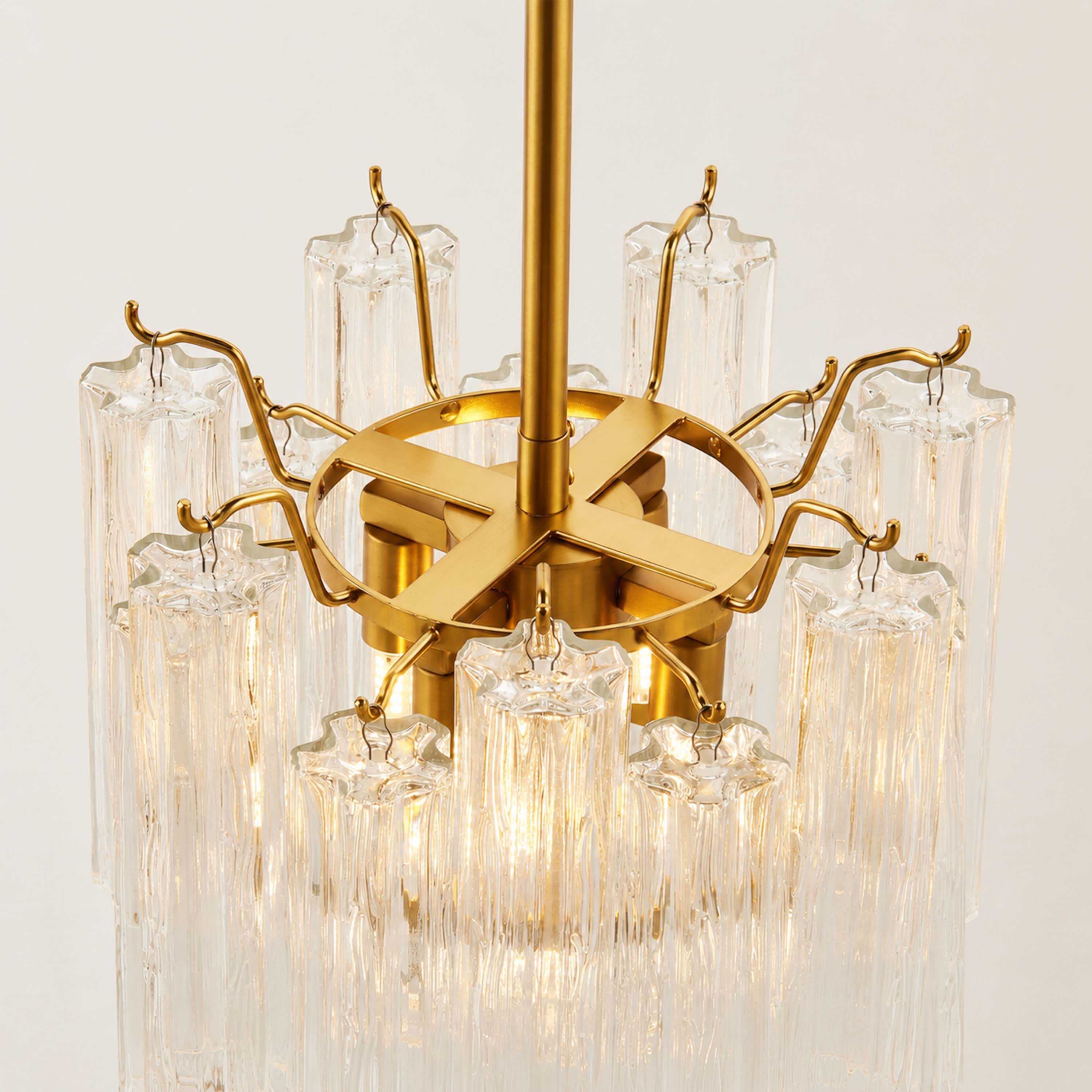 Dawel Glass Round Chandelier 12"D