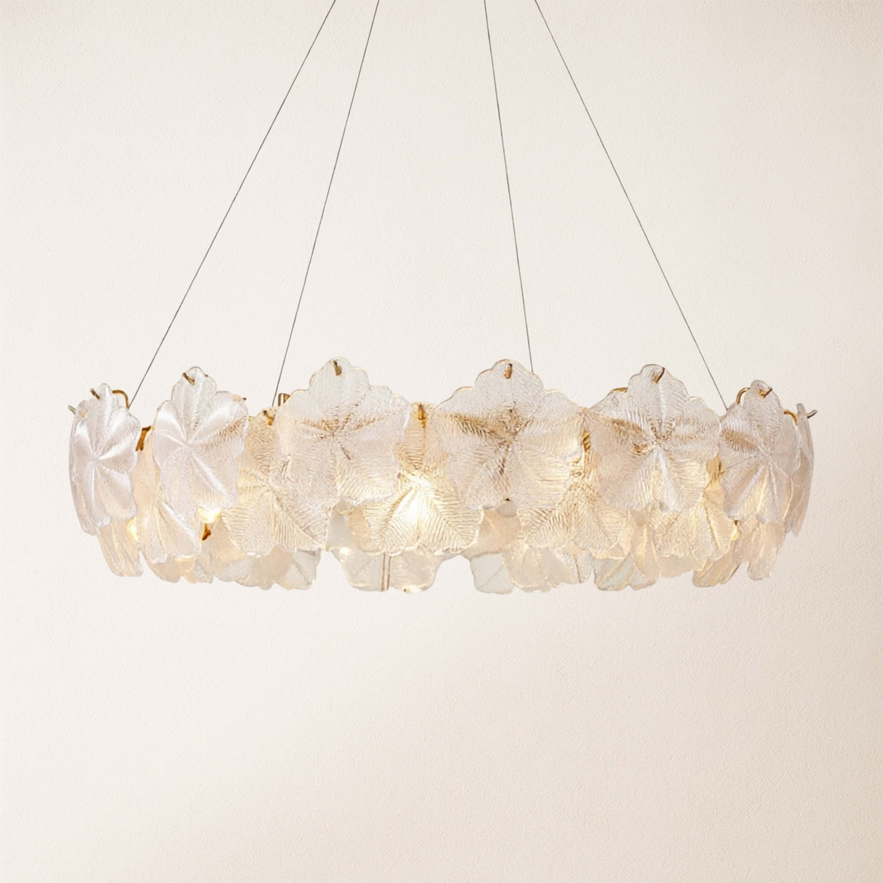 Petralis Glass Bloom Round Chandelier