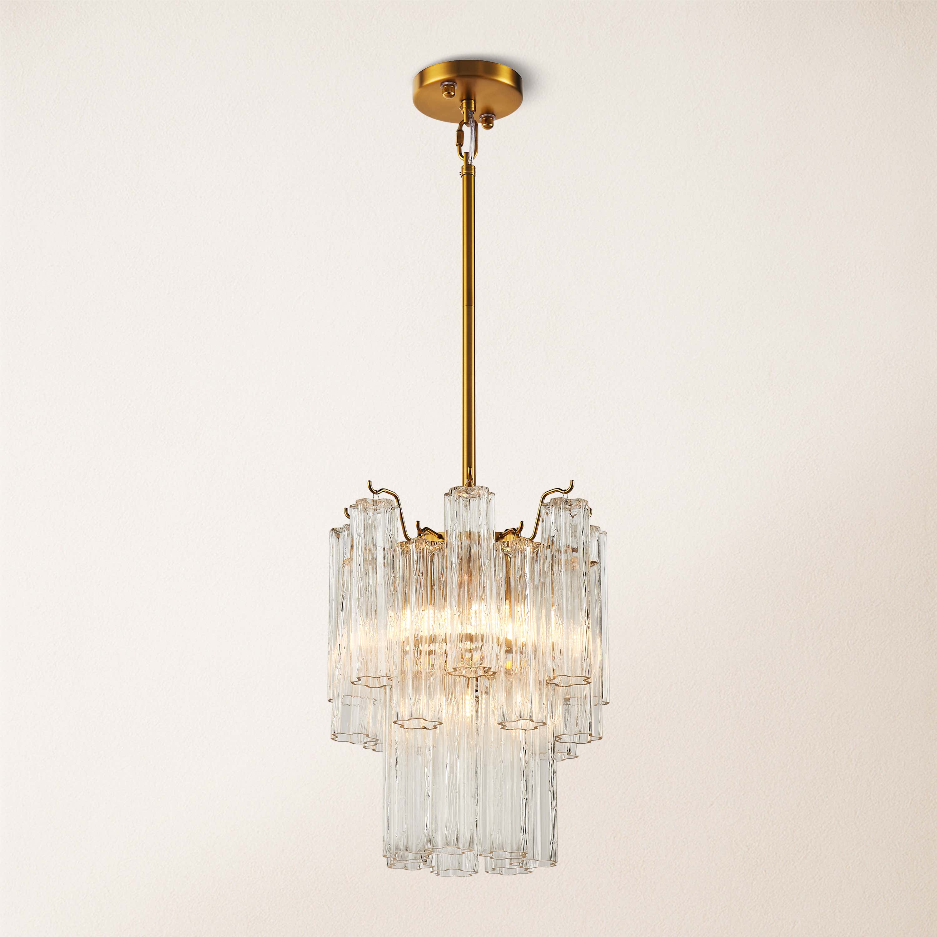 Dawel Glass Round Chandelier 12"D