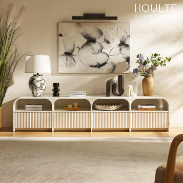 Naru Media Console and Coffee Table Set