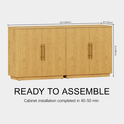 Holt 63″ Oak Media Console(Set of 2)