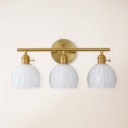 Orbixa Milky Glass 3-Lights Wall Sconce 18.8"W