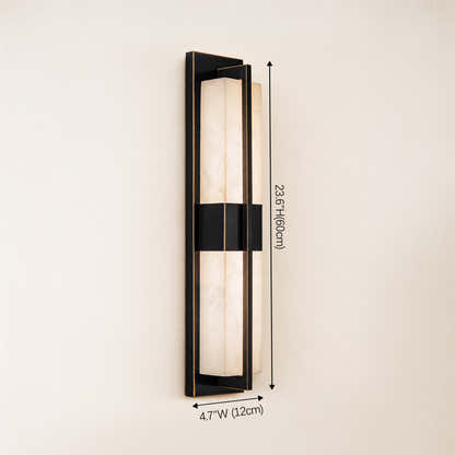 Caelum Alabaster Cuboid Wall Sconce