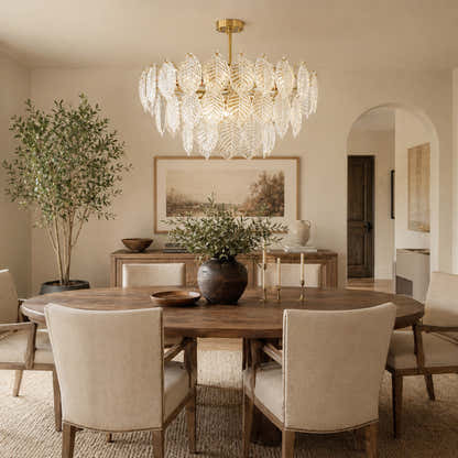 Sylvara Leaf Glass Chandelier
