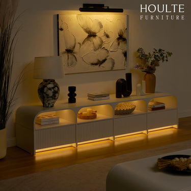 Naru Media Console and Coffee Table Set