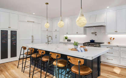 Ares Alabaster Water-Drop Pendant 4"D