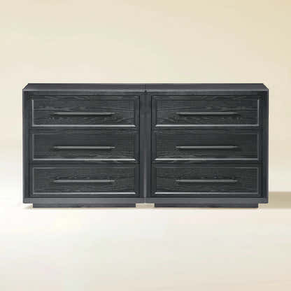 Alvar 63″ Oak 6-Drawer Chest(Set of 2)