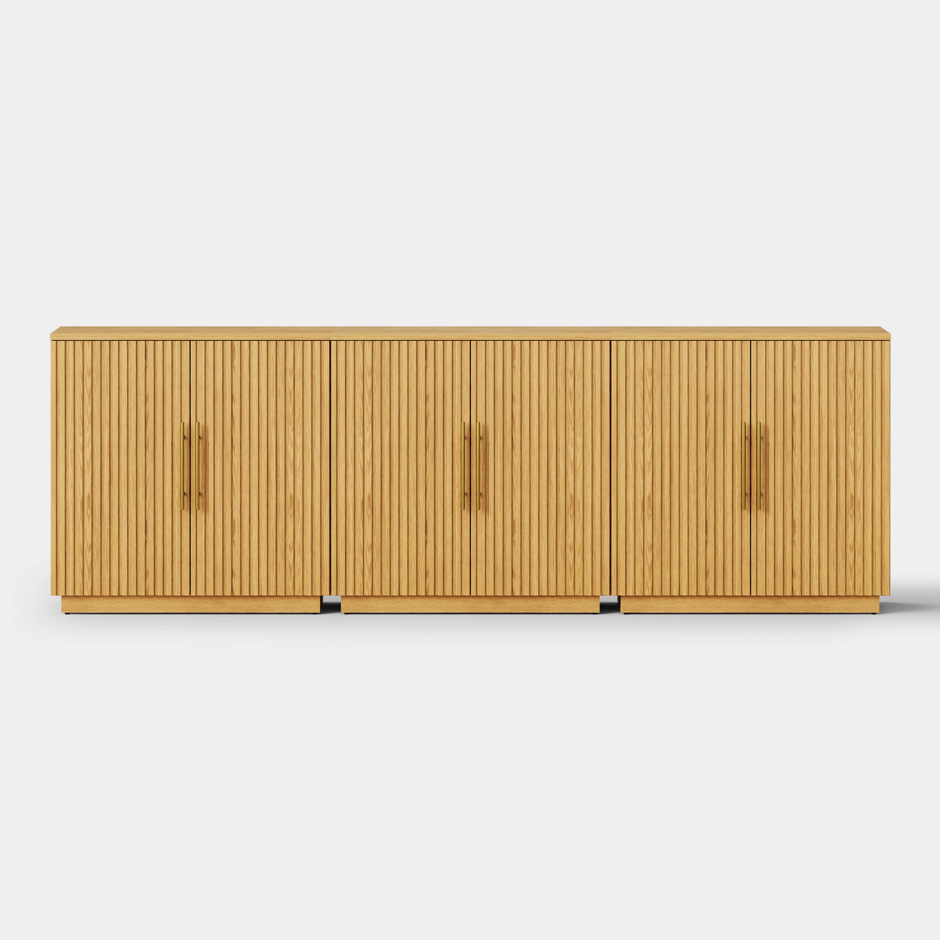 Holt 95″ Solid Oak Console(Set of 3)