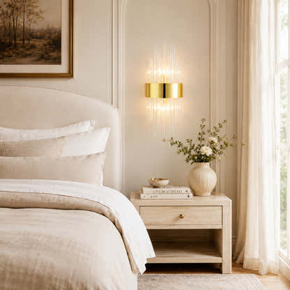 Claridell Crystal Tubular Wall Sconce