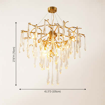 Aurevia Crystal Branch Round Chandelier