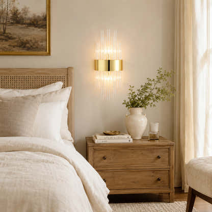 Claridell Crystal Tubular Wall Sconce