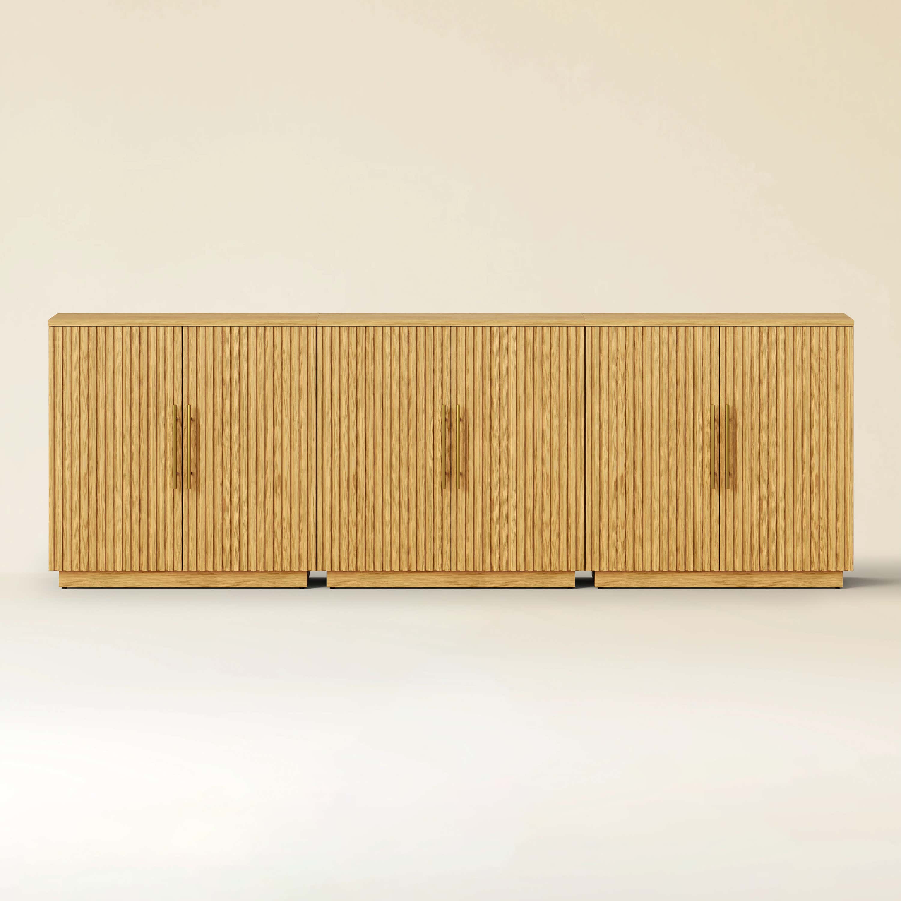 Holt 95″ Solid Oak Console(Set of 3)