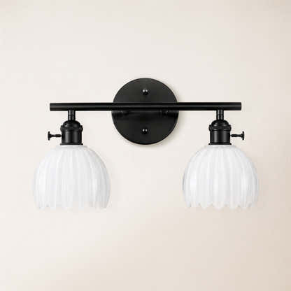 Orbixa Milky Glass 2-Lights Wall Sconce 15"W