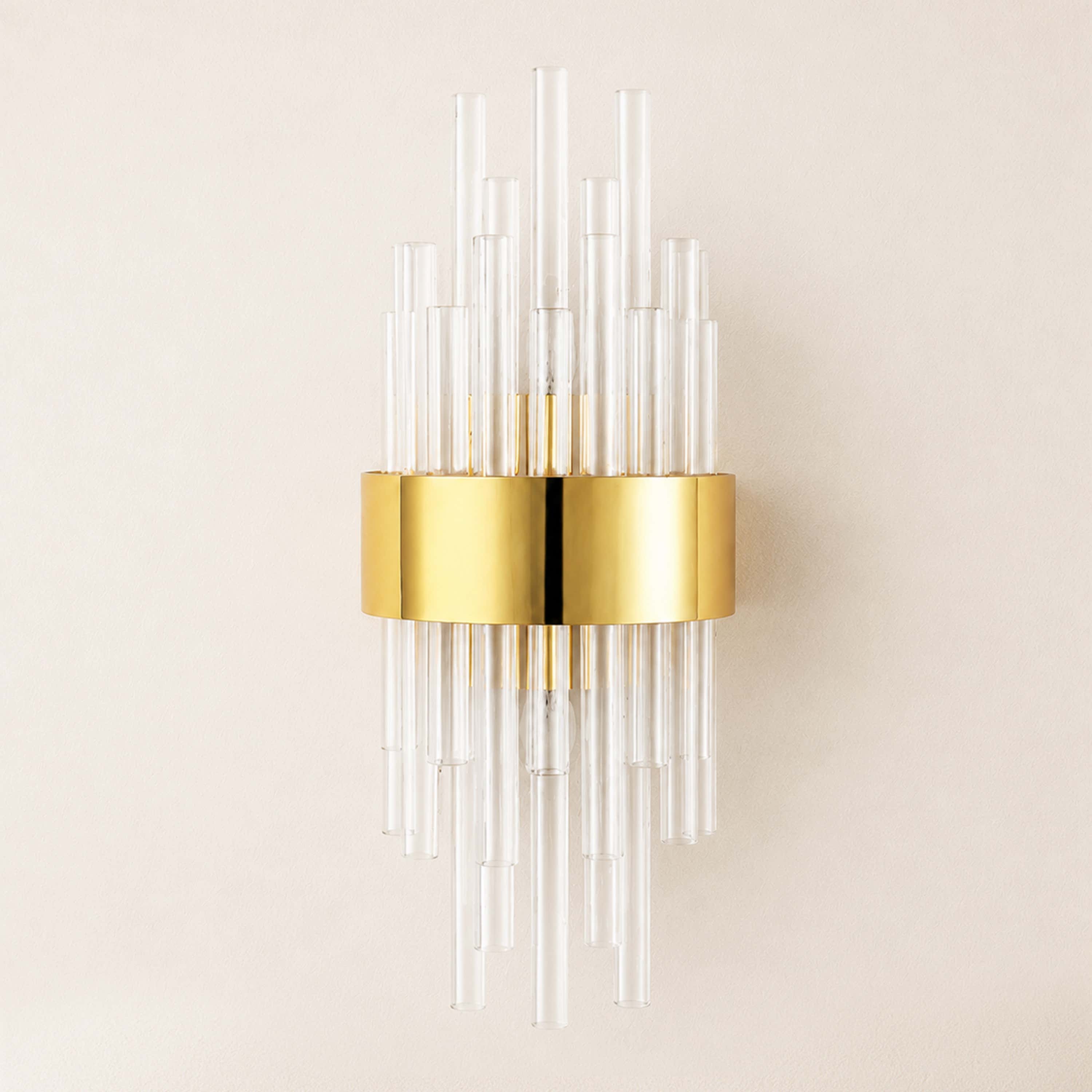 Claridell Crystal Tubular Wall Sconce