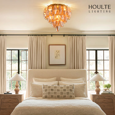 Celestial Drop Glass Flush Mount 12.6"D