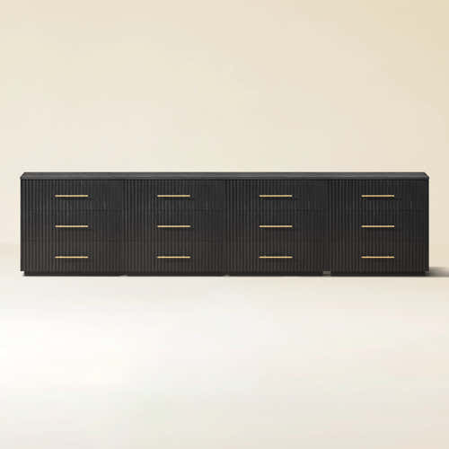 Holt 126" Oak 12-Drawer Chest(Set of 4)