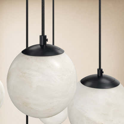 Elviora Resin Alabaster Globe Rectangular Chandelier