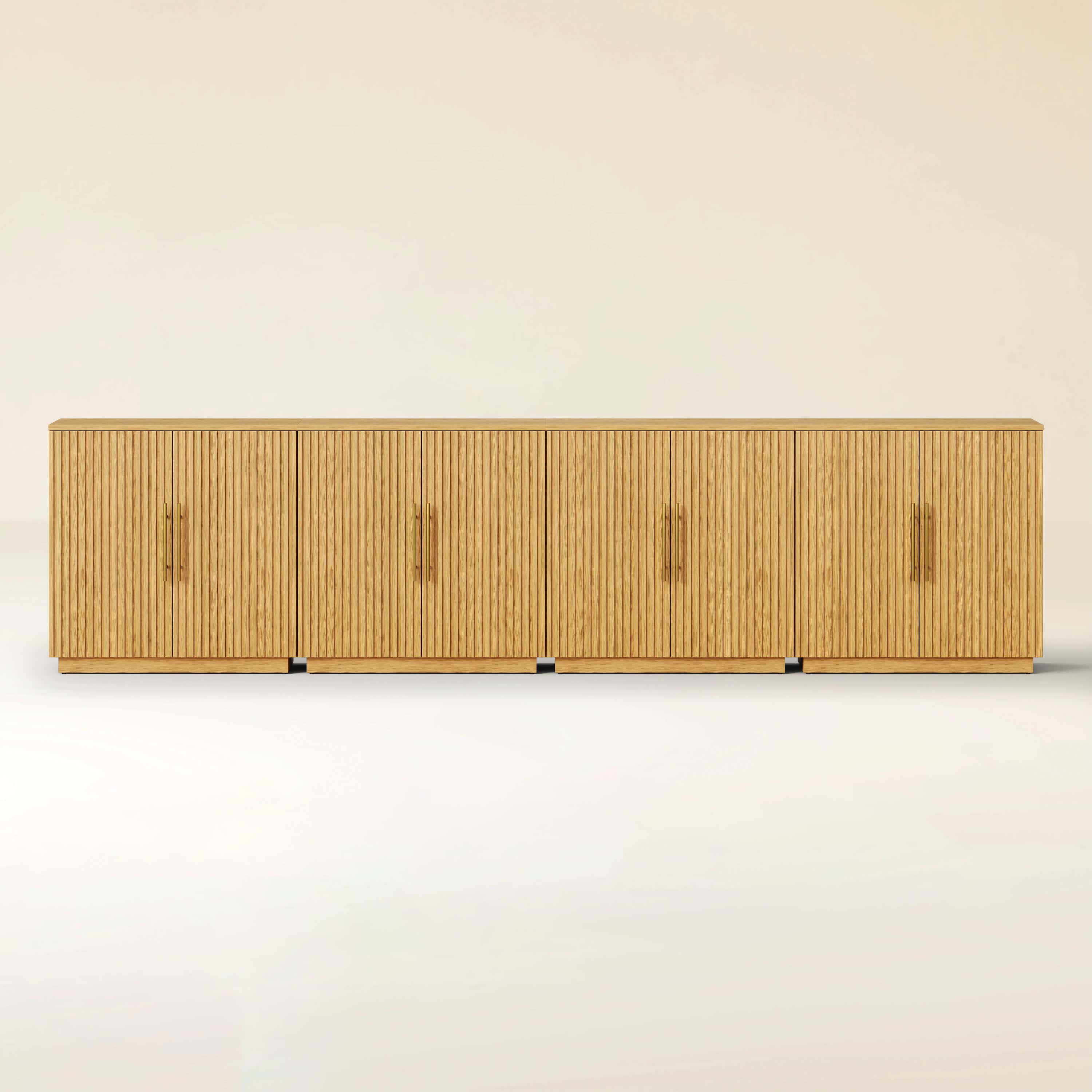 Holt 126″ Solid Oak Console(Set of 4)