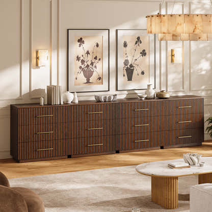 Holt 126" Oak 12-Drawer Chest(Set of 4)