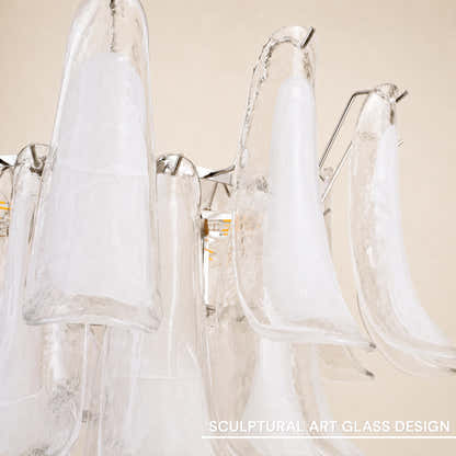 Nivelle Frosted Glass Round Chandelier 23.6"D