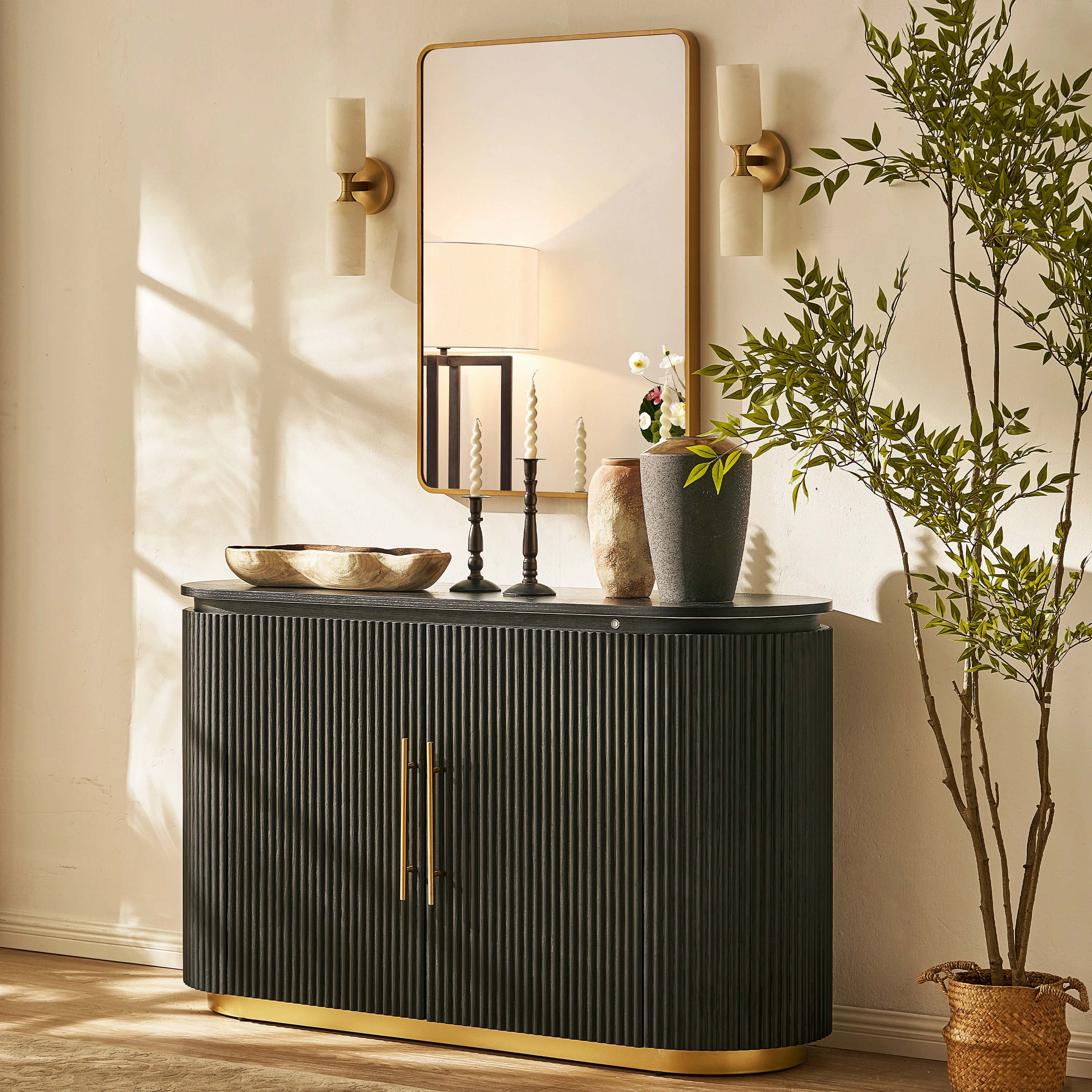 Holton Oak Media Console And Sideboard Set