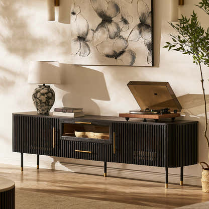 Ewan Oak Media Console 80"W