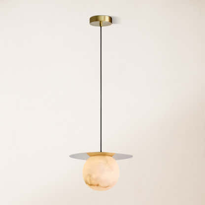 Dadaly Garfield Spanish Alabaster Small Art Bedside Pendant 10"D