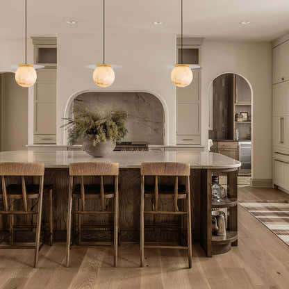 Dadaly Garfield Spanish Alabaster Small Art Bedside Pendant 10"D