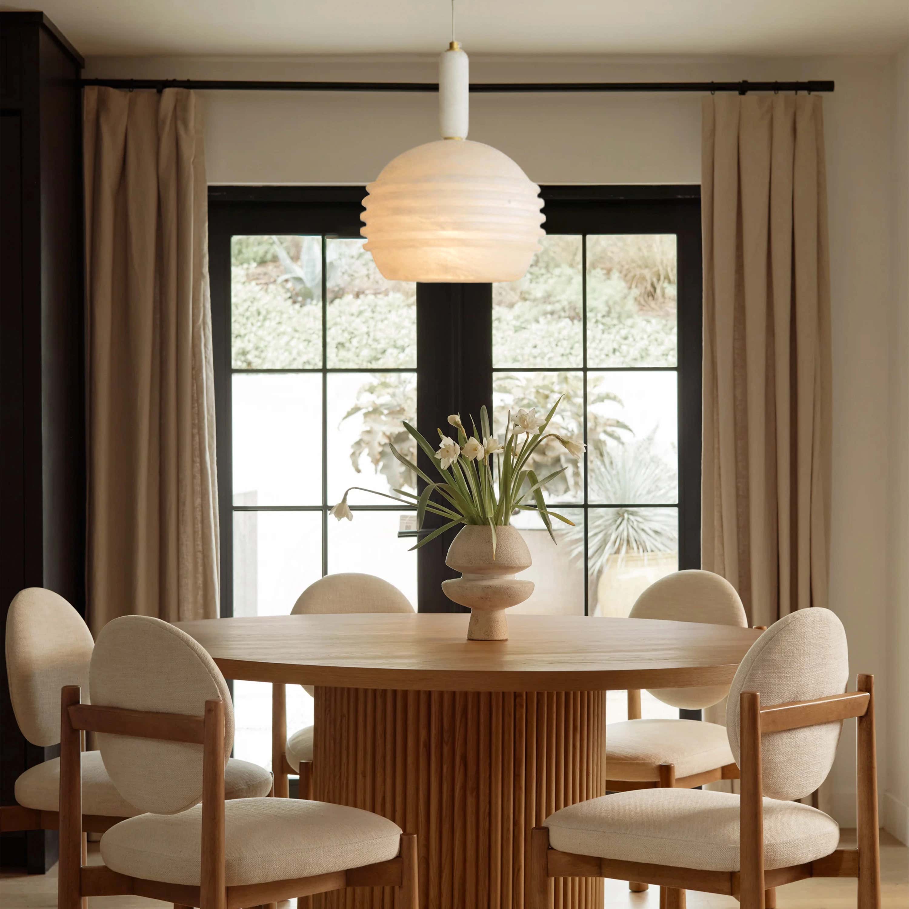 Dadaly Lottia Alabaster Small Art Pendant Light 10"D