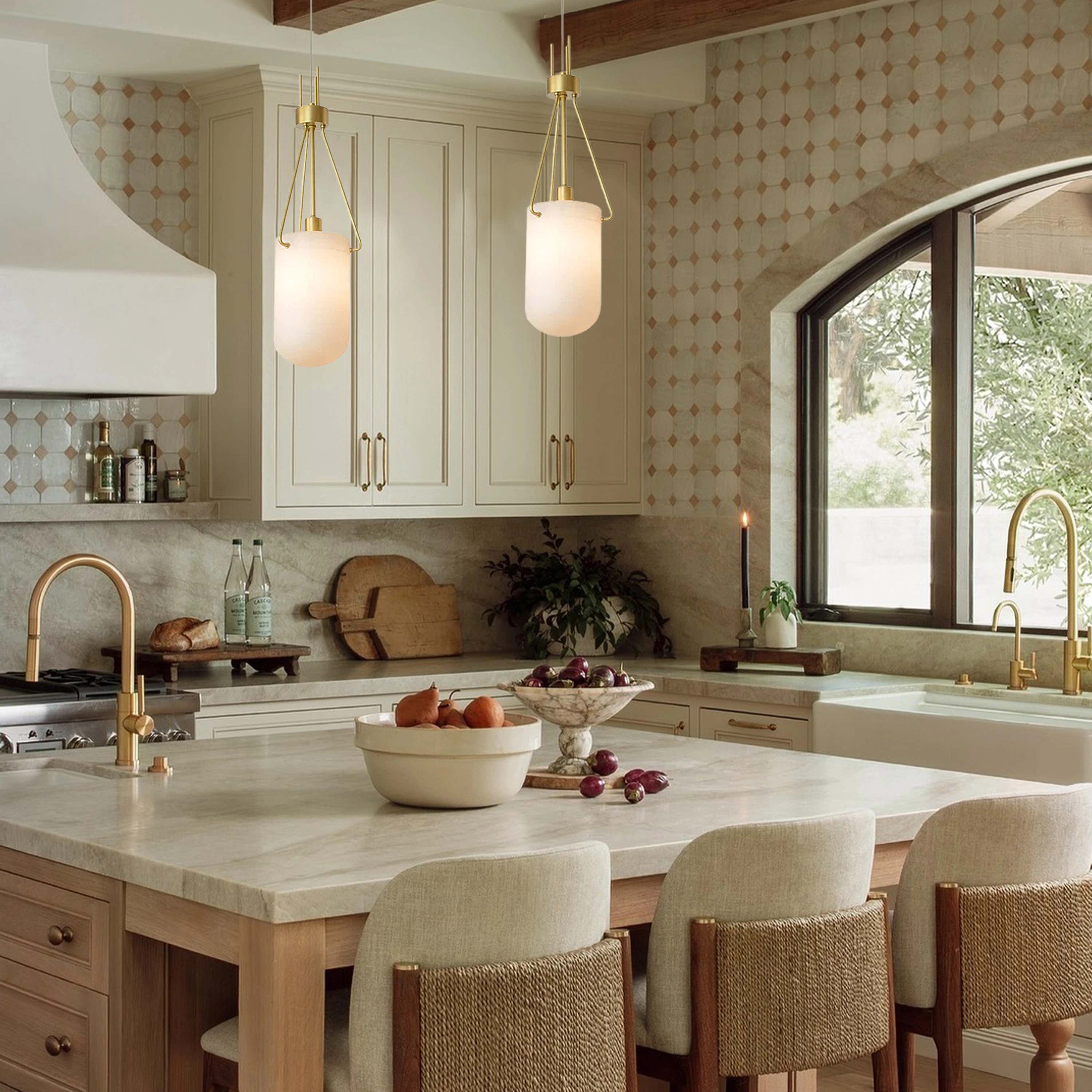 Dadaly Lottia Alabaster Small Art Pendant Light 7"D