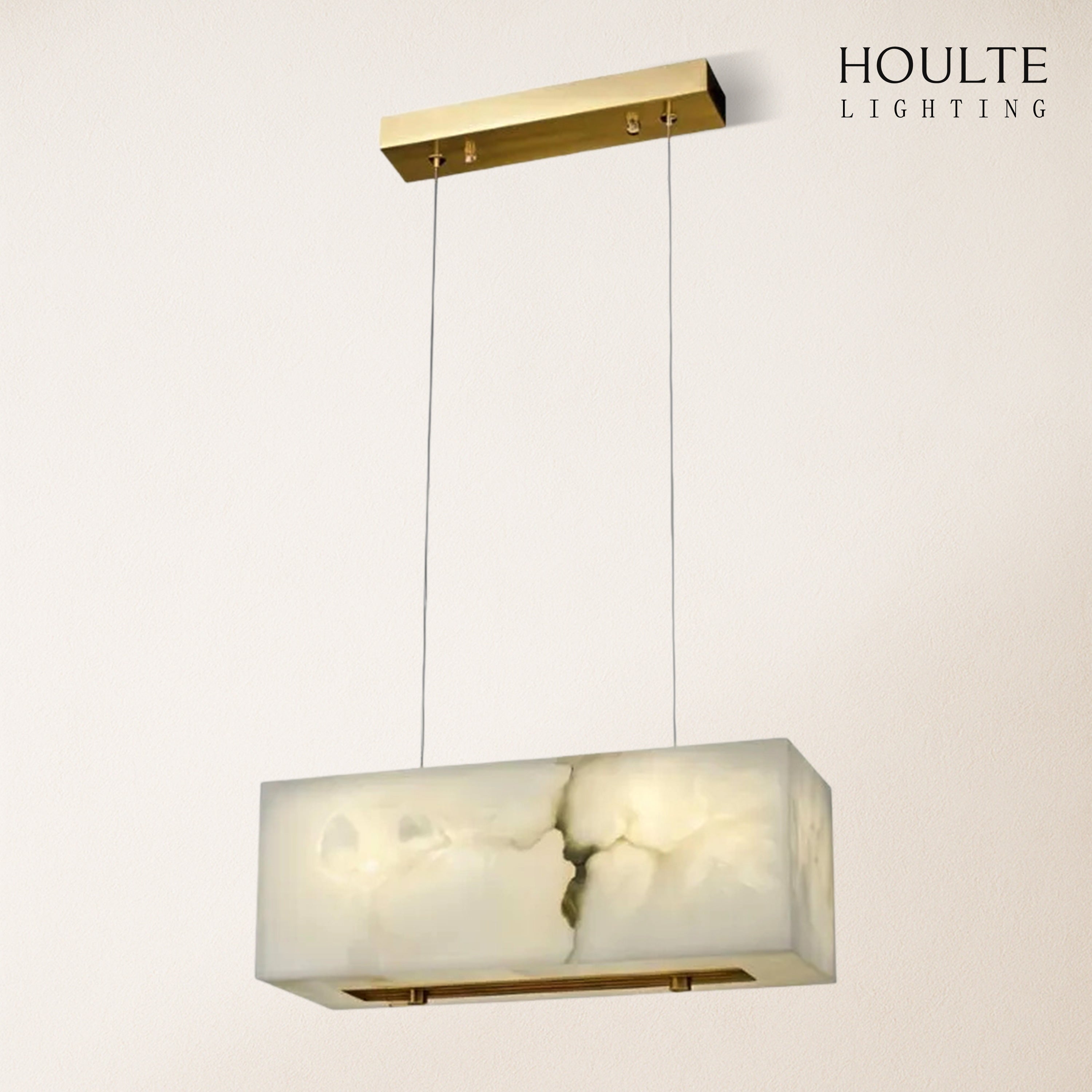 Dave Alabaster Cuboid Dining Room Chandelier 17.7"L