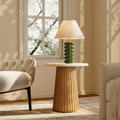 Emery Sintered Stone Side Table 50cm W