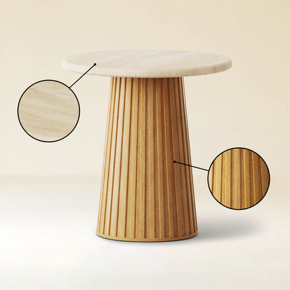 Emery Sintered Stone Side Table 50cm W