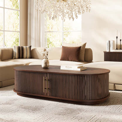 Sledin Sliding Door Coffee Table 55"W