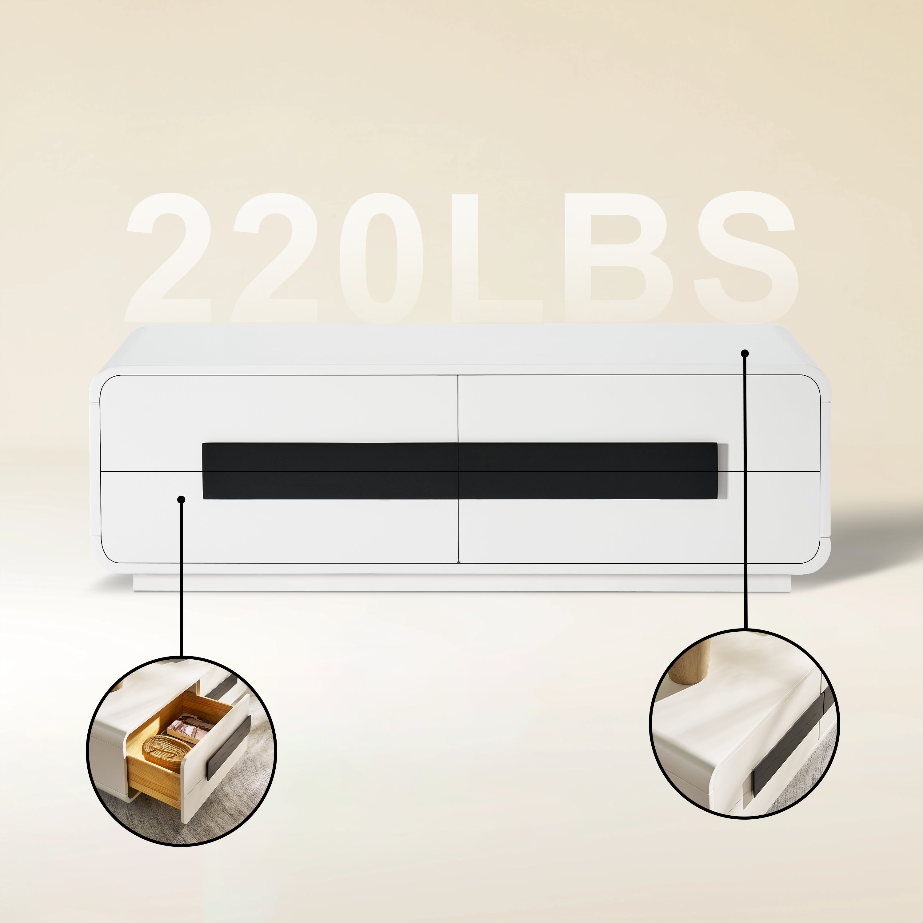 Soren Media Console And Coffee Table Set