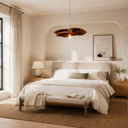 Calanthe Pleated Lotus Pendant Light