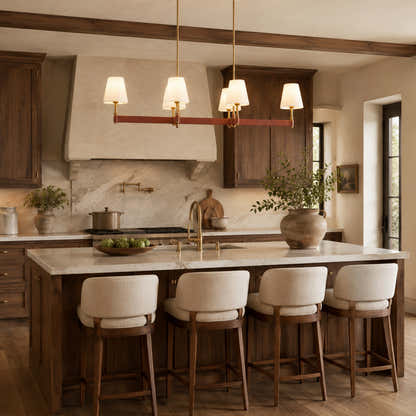 Corvella Leather Linear Chandelier