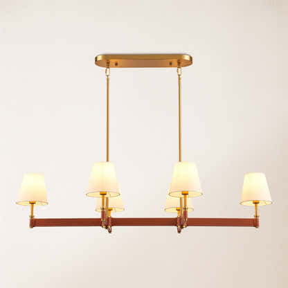 Corvella Leather Linear Chandelier