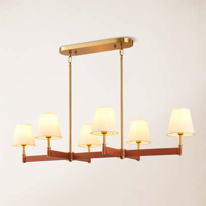 Corvella Leather Linear Chandelier