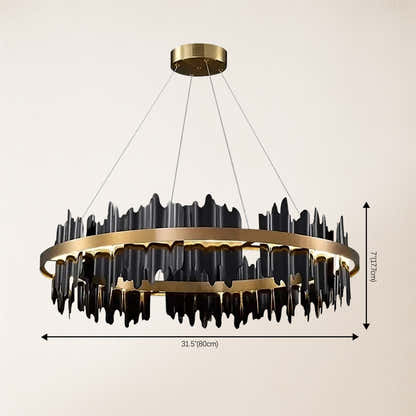 Arctira Metal Iceberg Round Chandelier 32"D