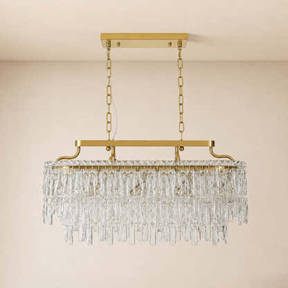 Lucentra Crystal Linear Chandelier 31"W