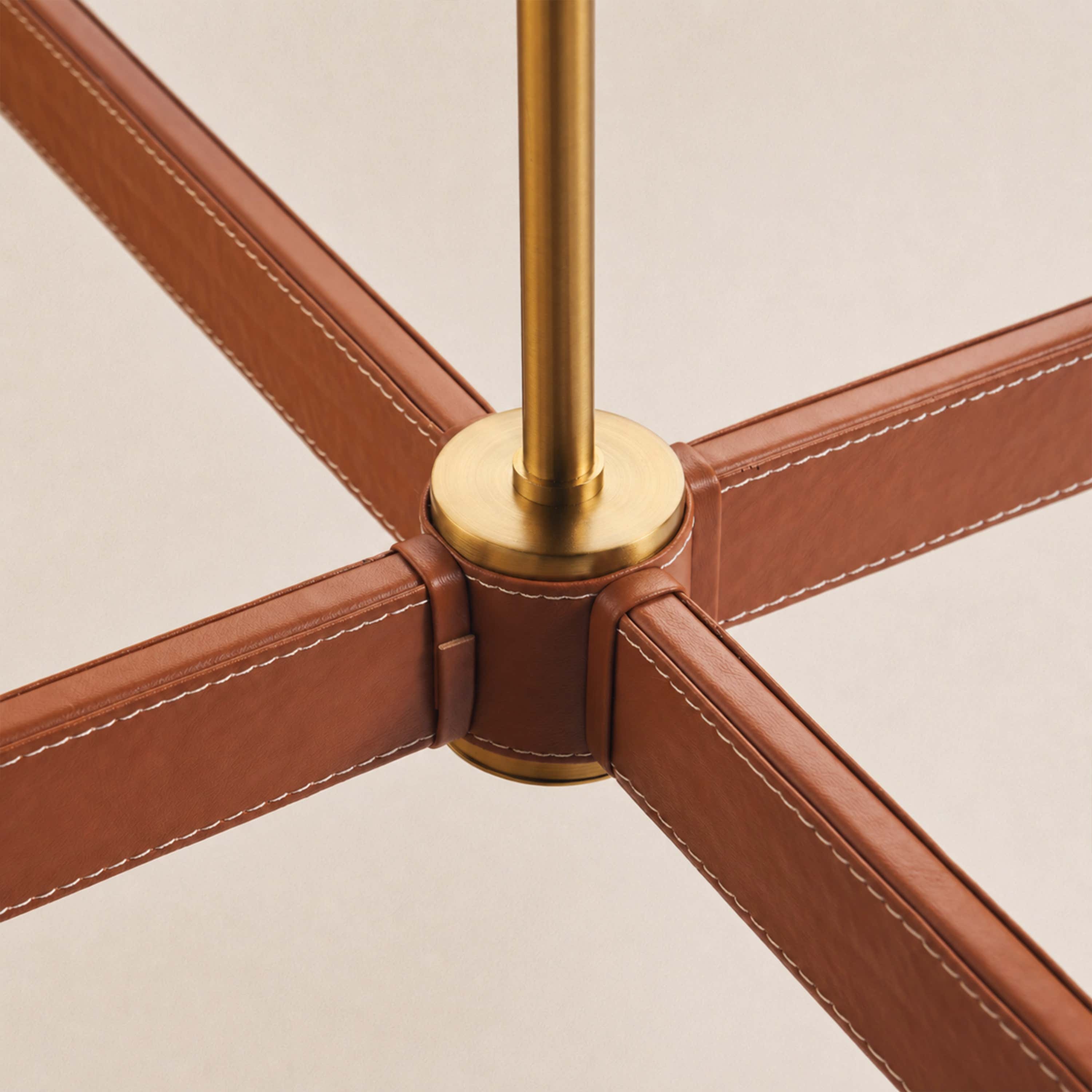 Corvella Leather Linear Chandelier