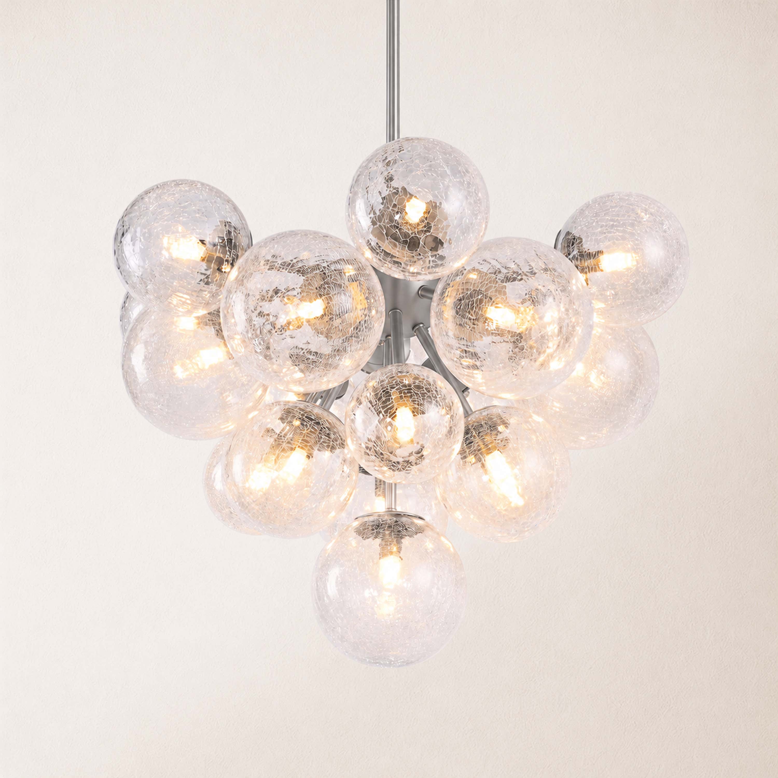 Elowen Crackled Glass Cluster Chandelier