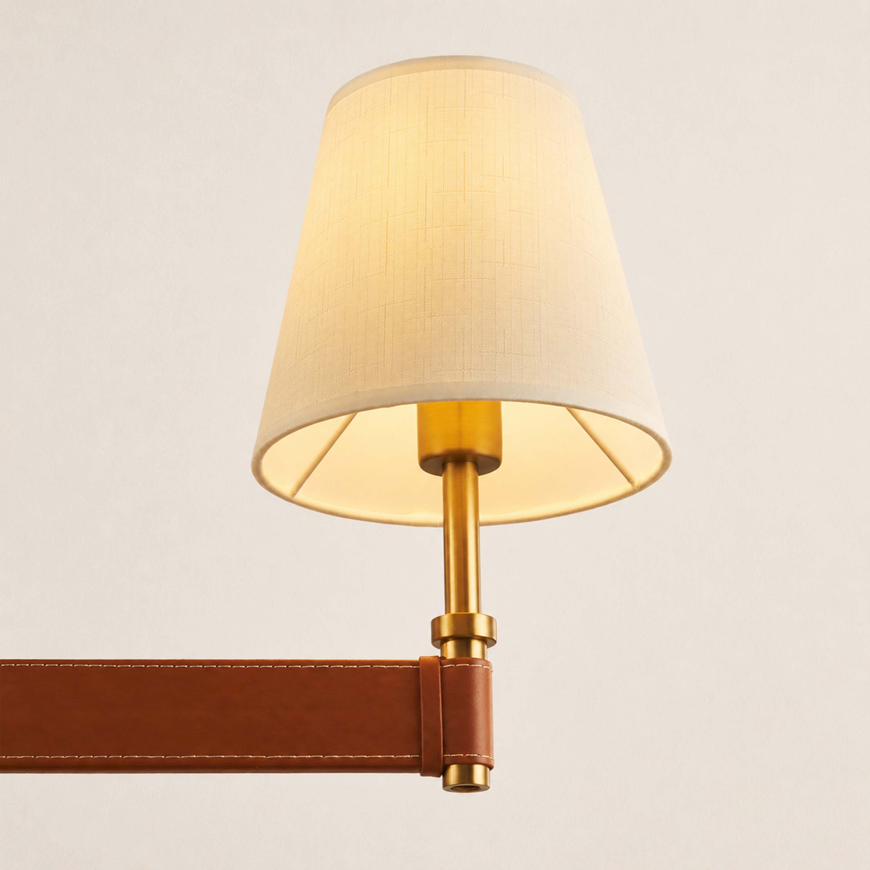 Corvella Leather Linear Chandelier