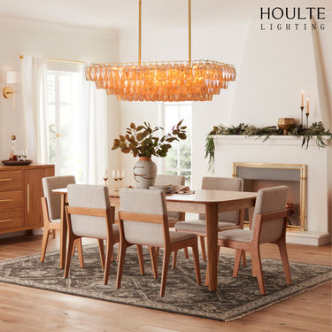 Celestial Drop Muti-Tier Crystal Glass Chandelier 54''W